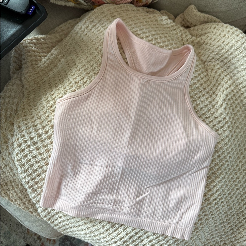 Lululemon Athletica Light Pink Ribbed Tank Top